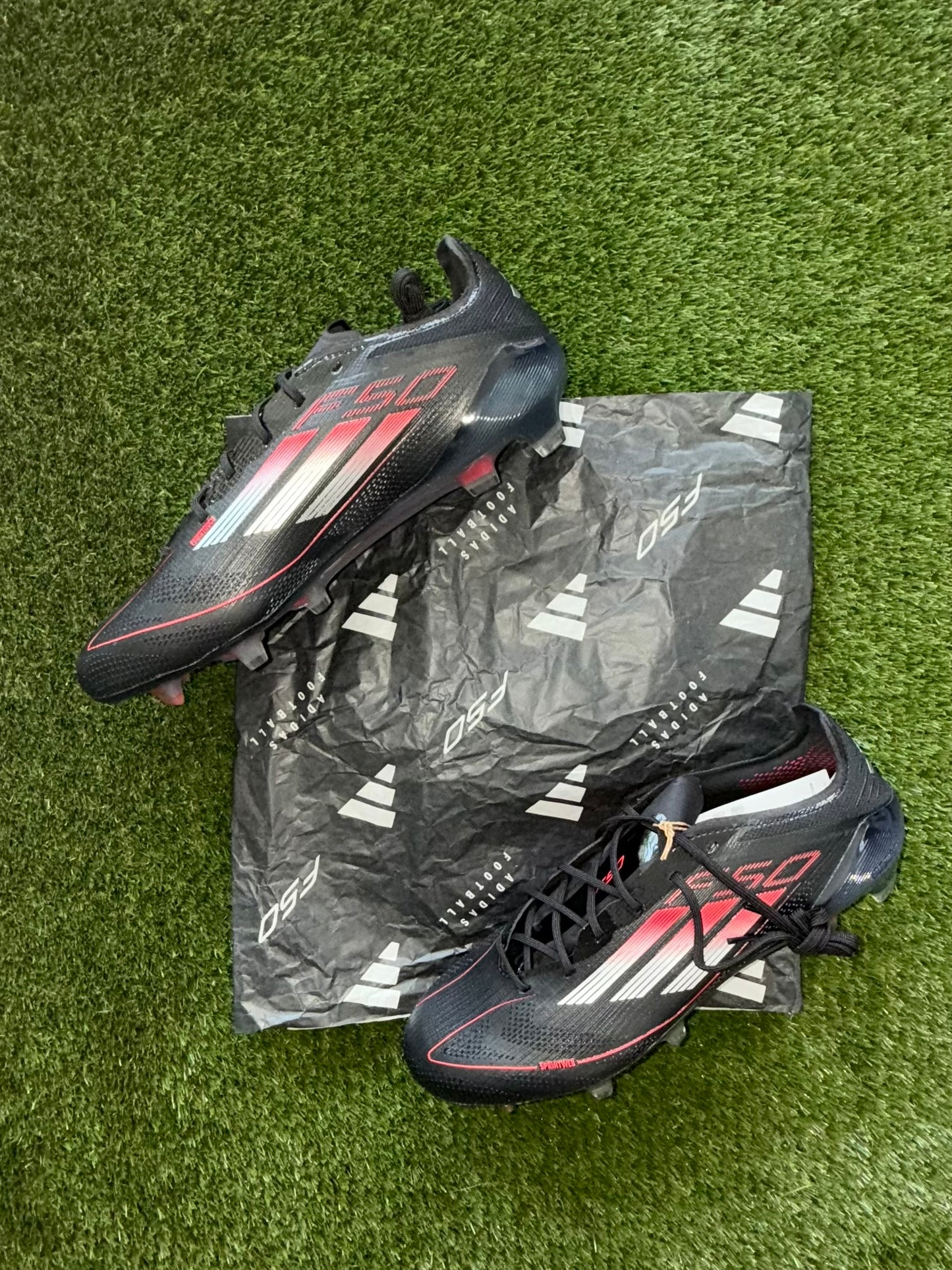 Adidas F50 Elite FG Laced Black/Iron/Lucid Red