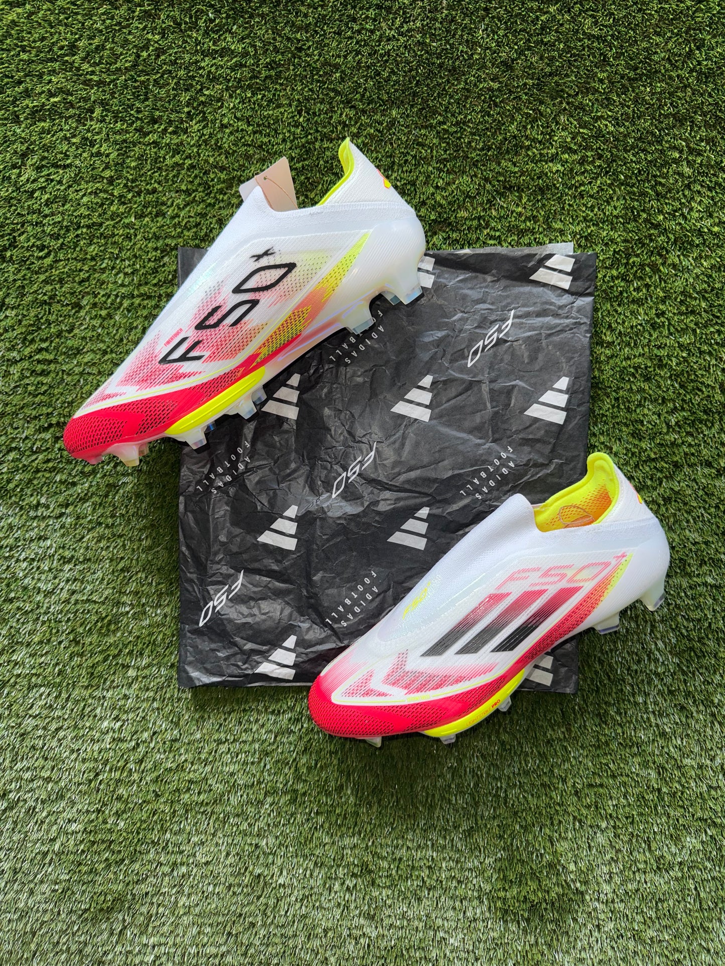 Adidas F50+ FG White/Black/Red/Solar Yellow