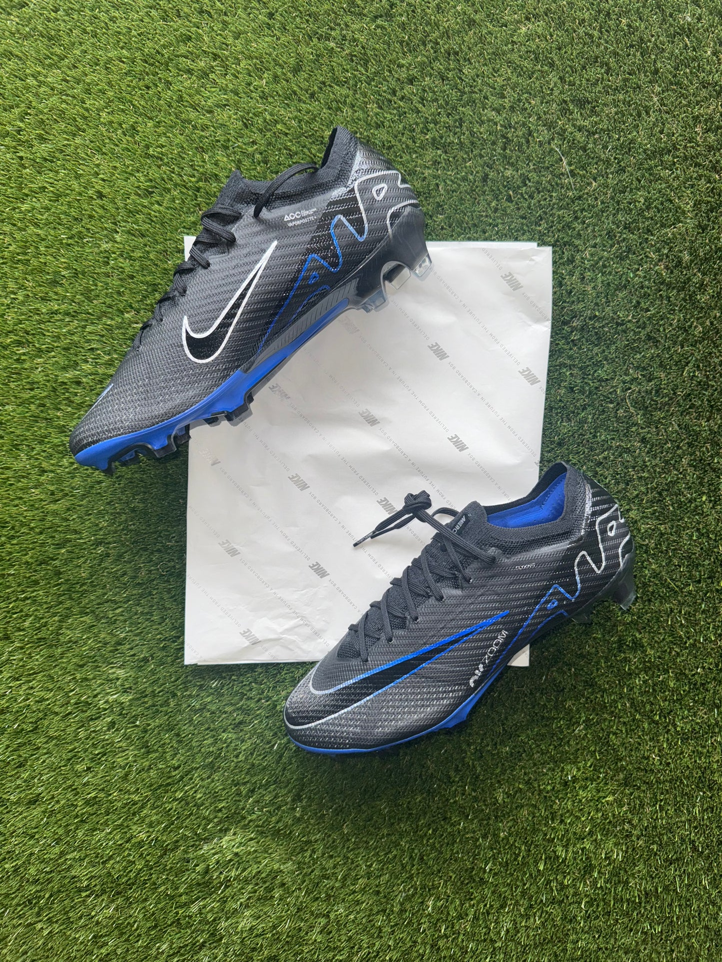 Nike Air Zoom Mercurial Vapor 15 Elite FG Black/Chrome/Royal Blue