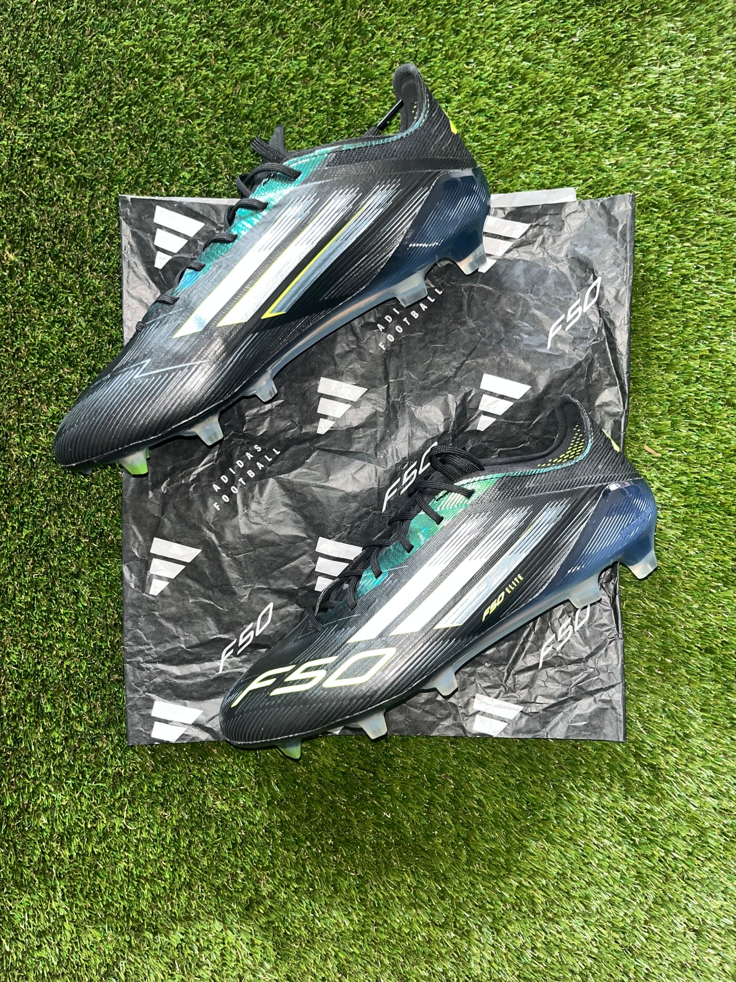 Adidas F50 Elite Laced Firm Ground Black/Lucid Lemon