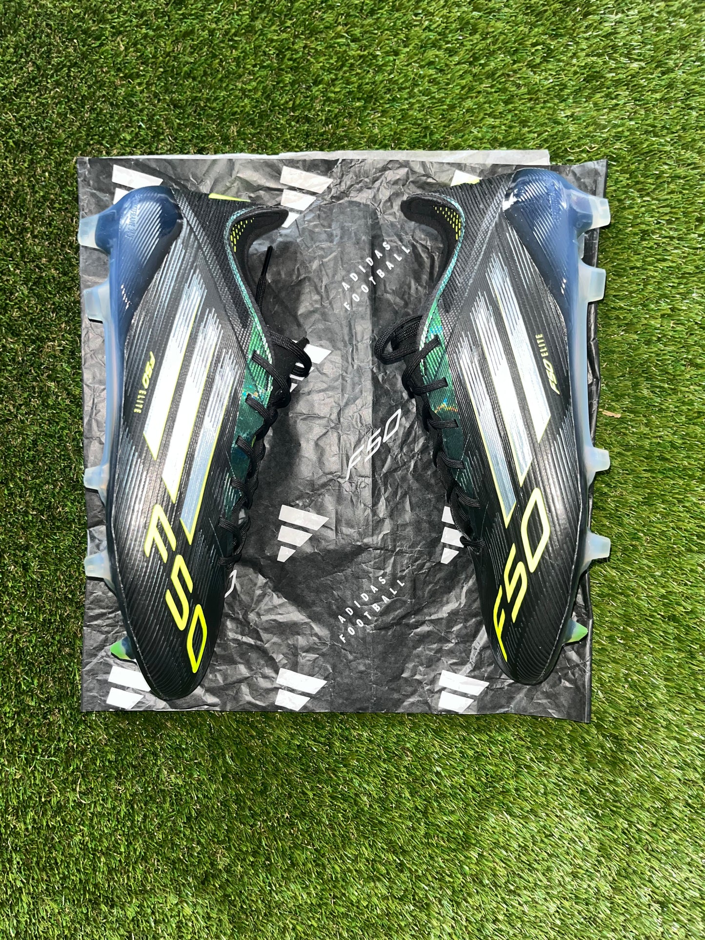 Adidas F50 Elite Laced Firm Ground Black/Lucid Lemon