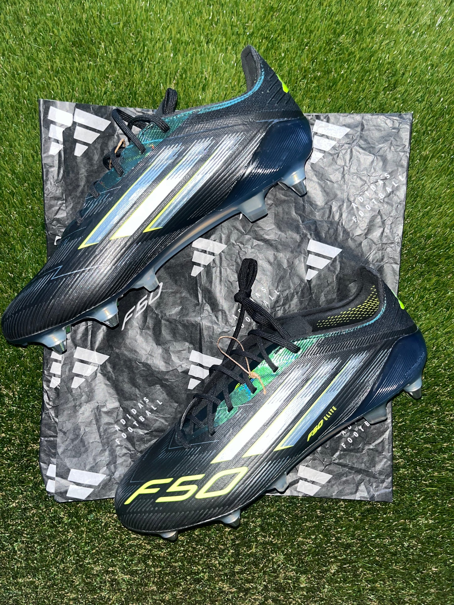 Adidas F50 Elite Laced Soft Ground Black/Lucid Lemon