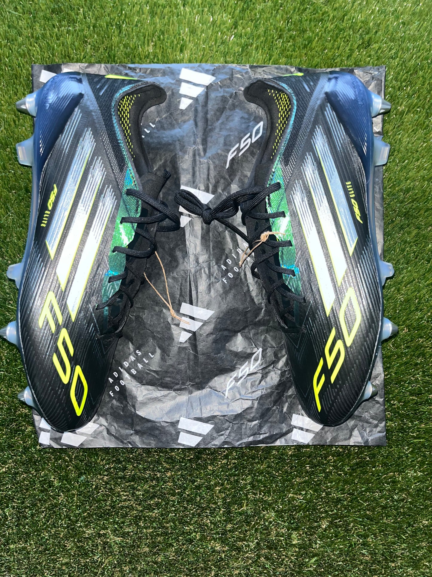 Adidas F50 Elite Laced Soft Ground Black/Lucid Lemon