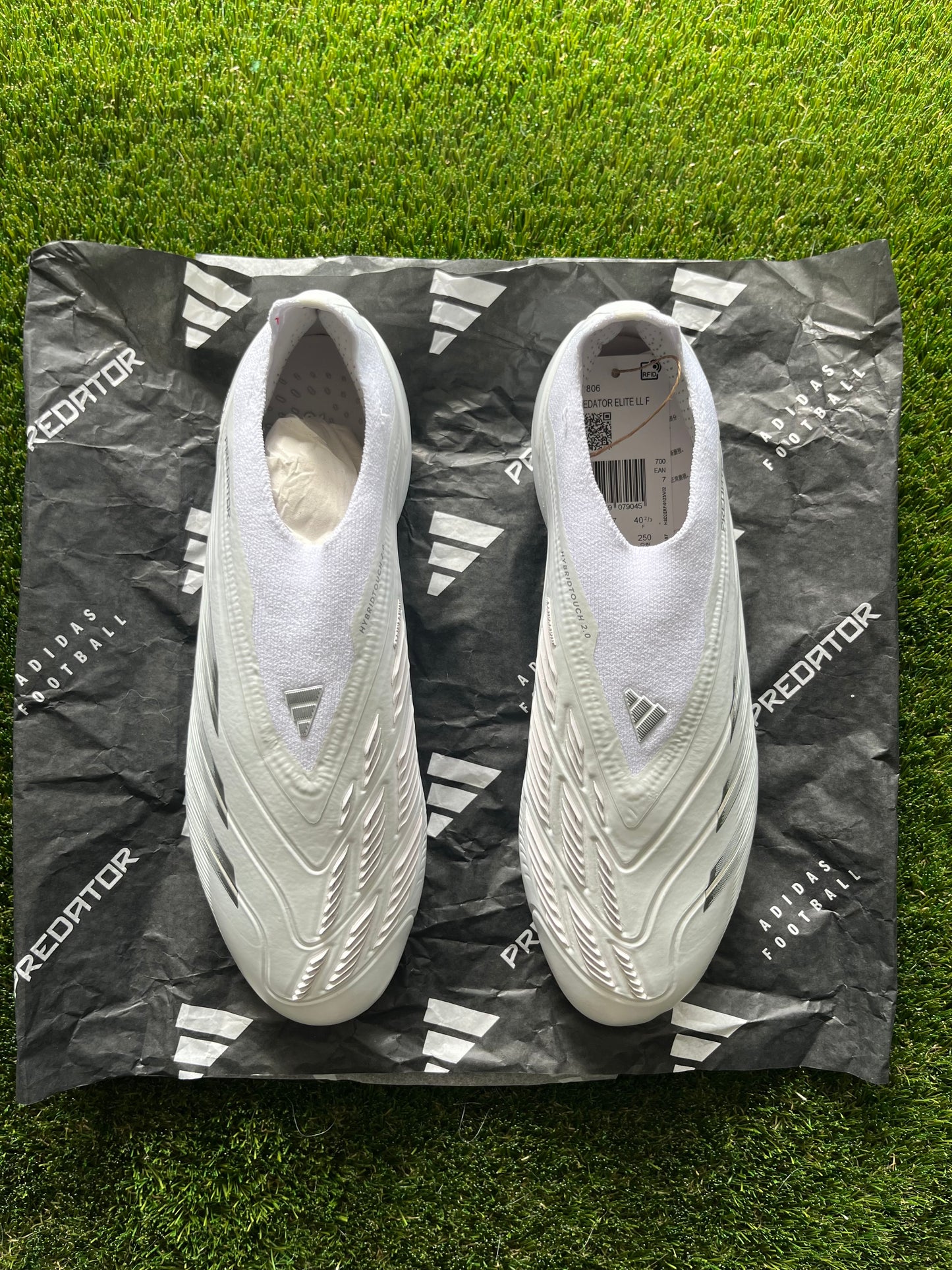Adidas Predator Elite Firm Ground Laceless White/Silver