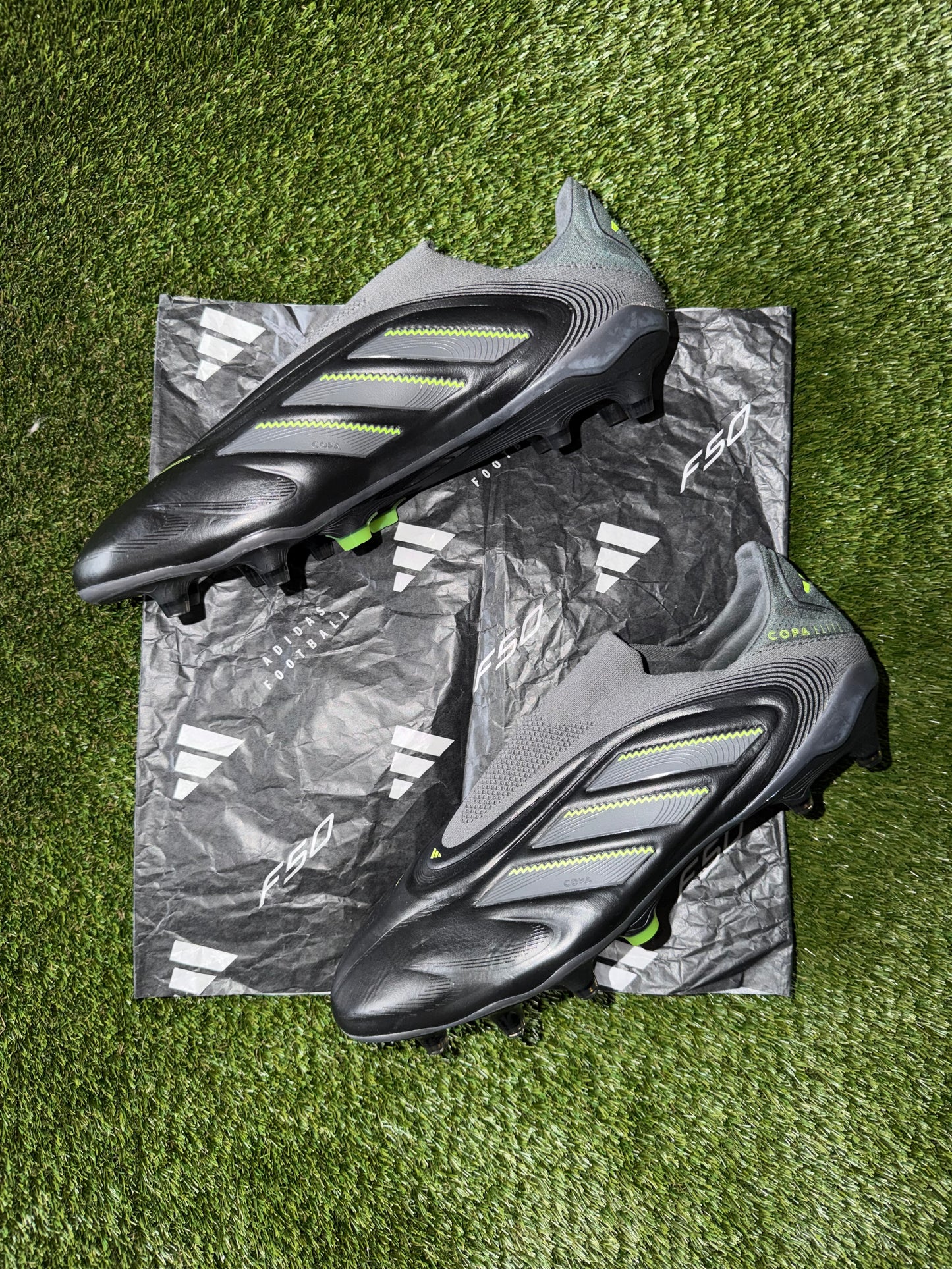 Adidas Copa Pure 3 Elite Laceless FG Black/Grey/Lemon