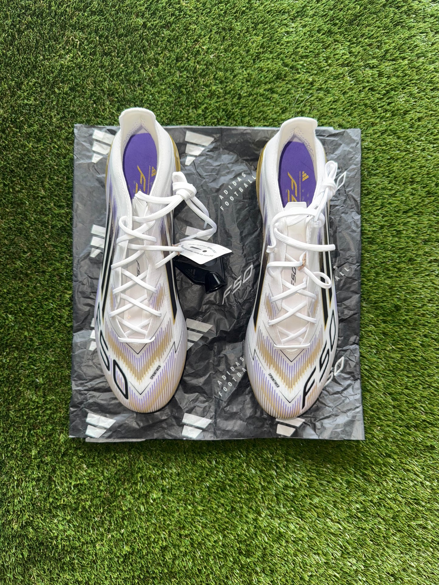 Adidas F50 Elite Laced Soft Ground Champions White/Gold/Black