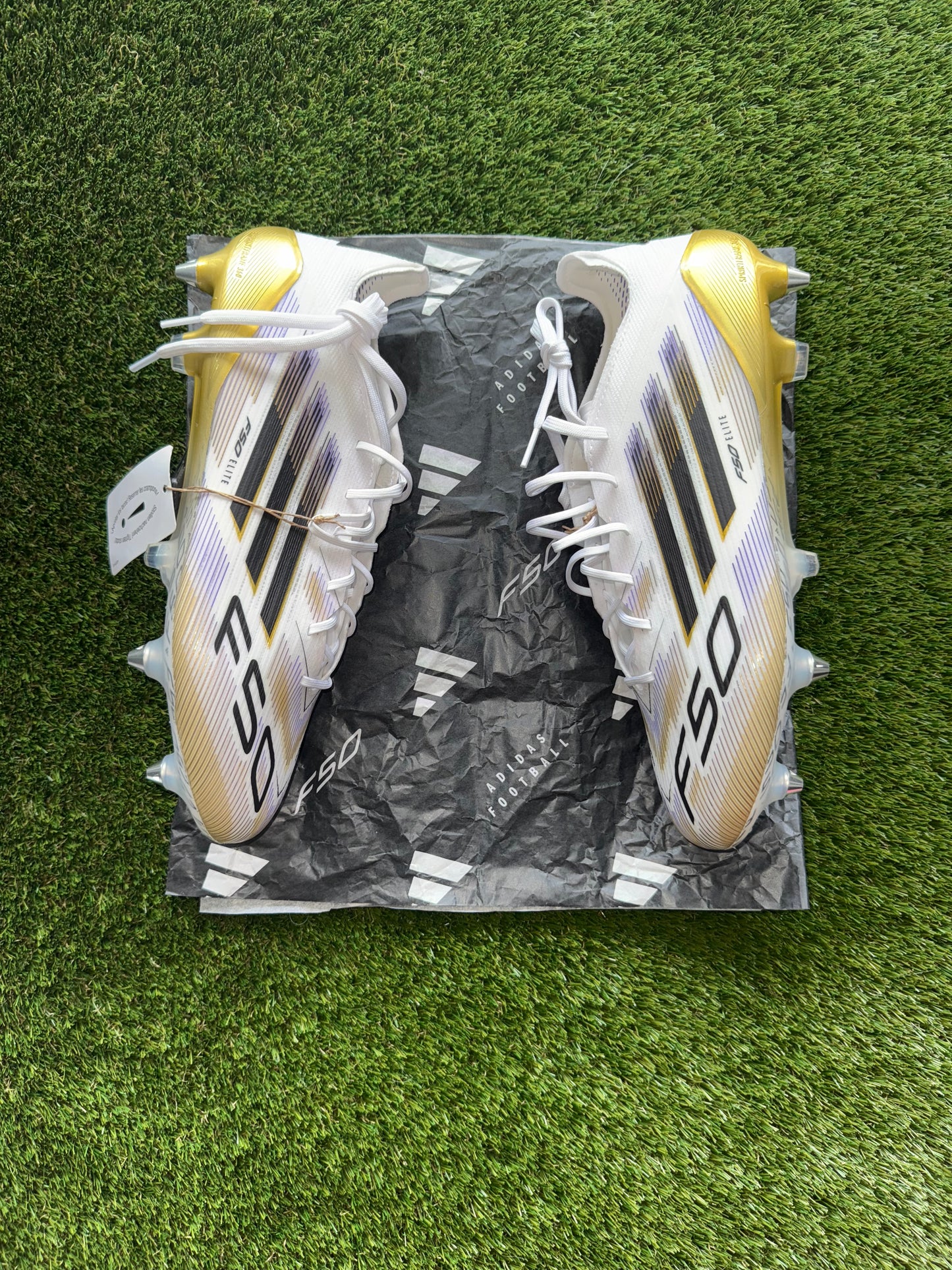Adidas F50 Elite Laced Soft Ground Champions White/Gold/Black