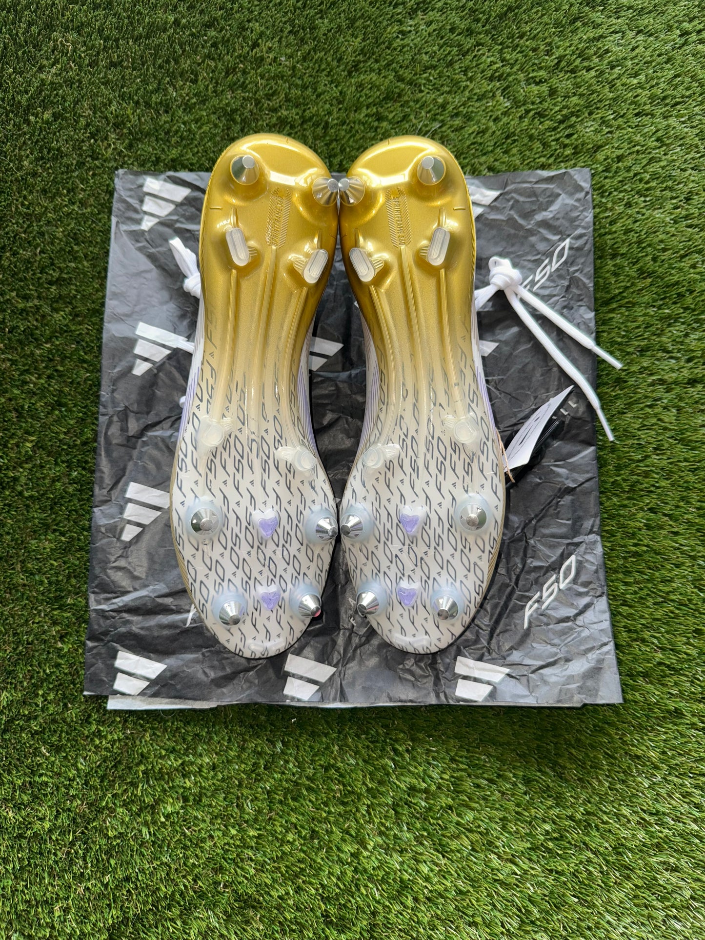 Adidas F50 Elite Laced Soft Ground Champions White/Gold/Black