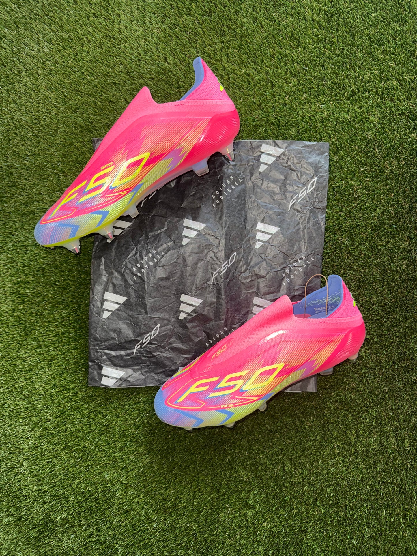 Adidas F50 Elite SG Laceless Lucid Pink/Lemon/blue