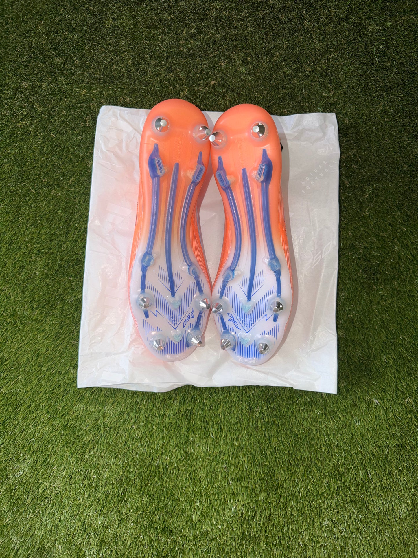 Adidas F50 Elite Laceless Soft Ground Orange Blue