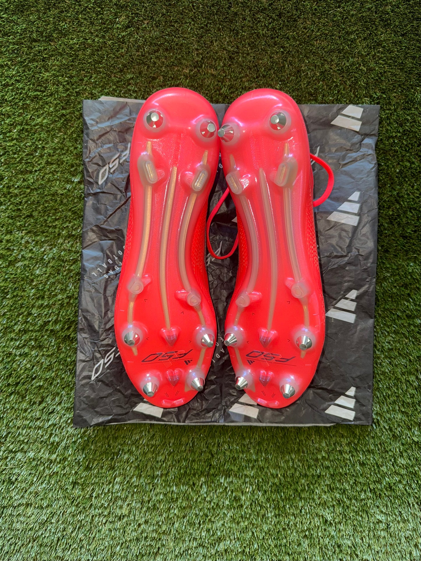 Adidas F50 Elite SG Turbo Aura Black/Platinum Metallic