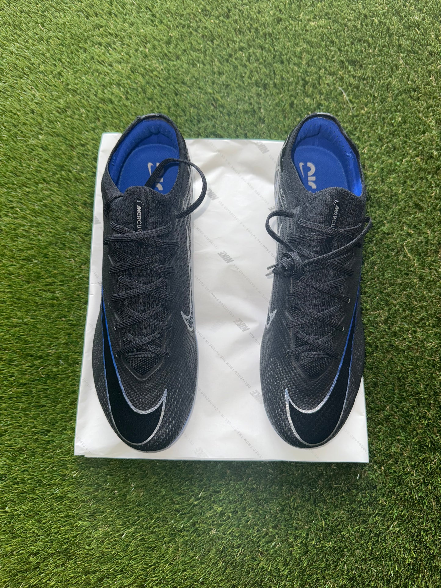 Nike Air Zoom Mercurial Vapor 15 Elite FG Black/Chrome/Royal Blue
