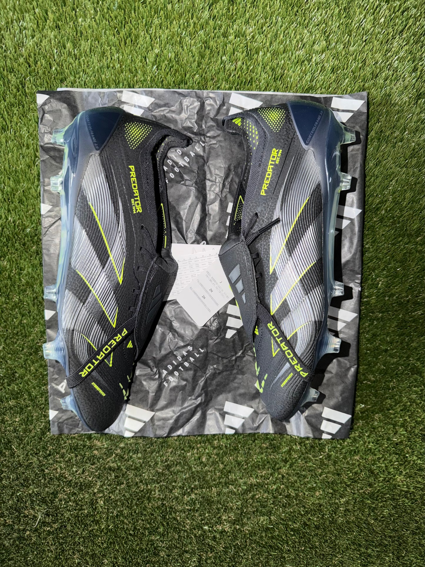 Adidas Predator Elite Tongue FG Black / Lucid Lemon