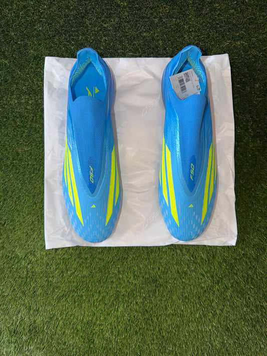 Adidas F50 Elite Laceless Firm Ground Blue Yellow Aquamarine