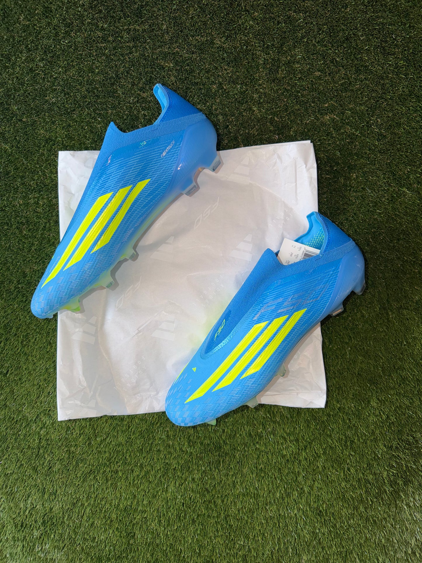 Adidas F50 Elite Laceless Firm Ground Blue Yellow Aquamarine