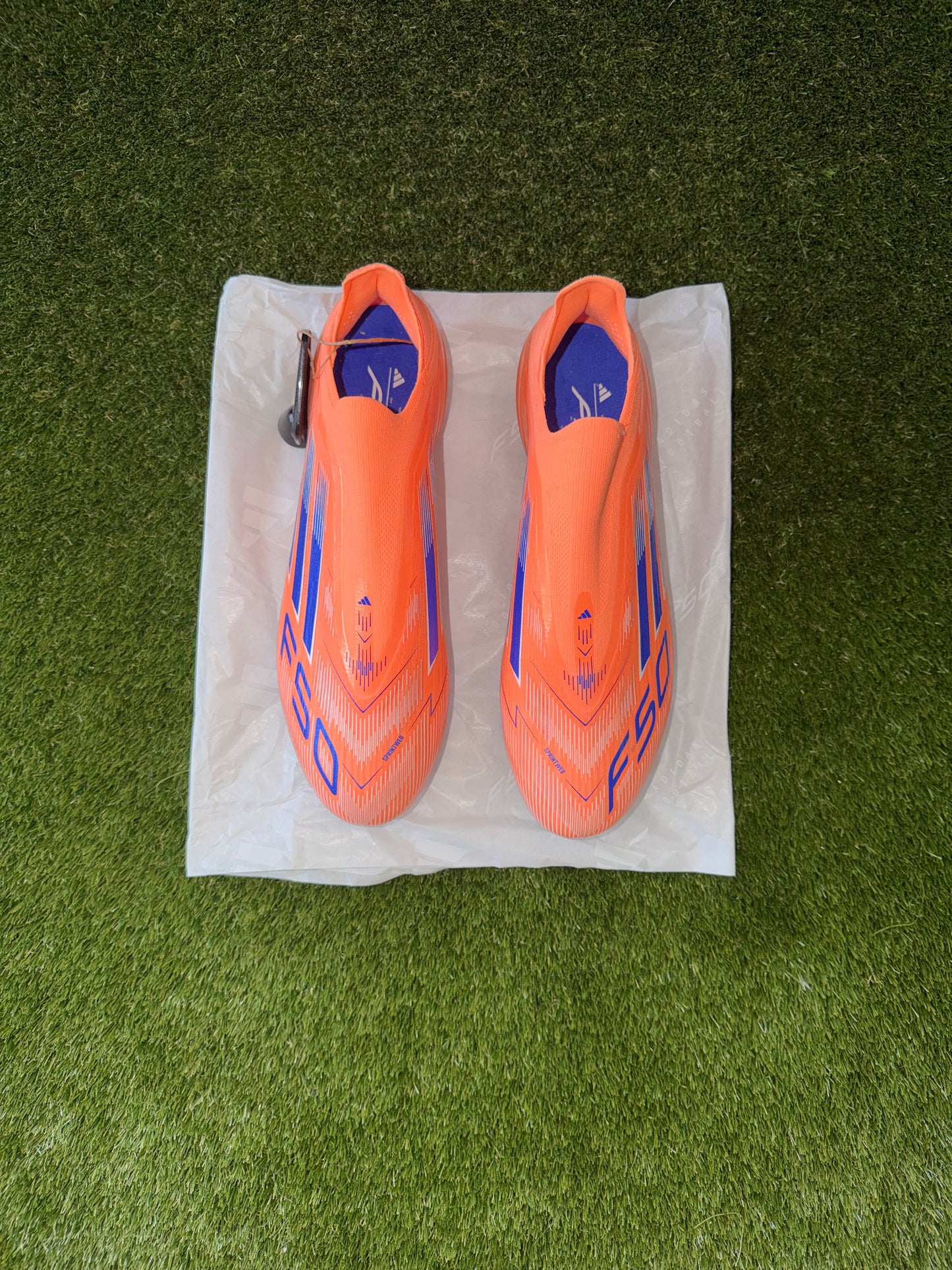 Adidas F50 Elite Laceless Soft Ground Orange Blue