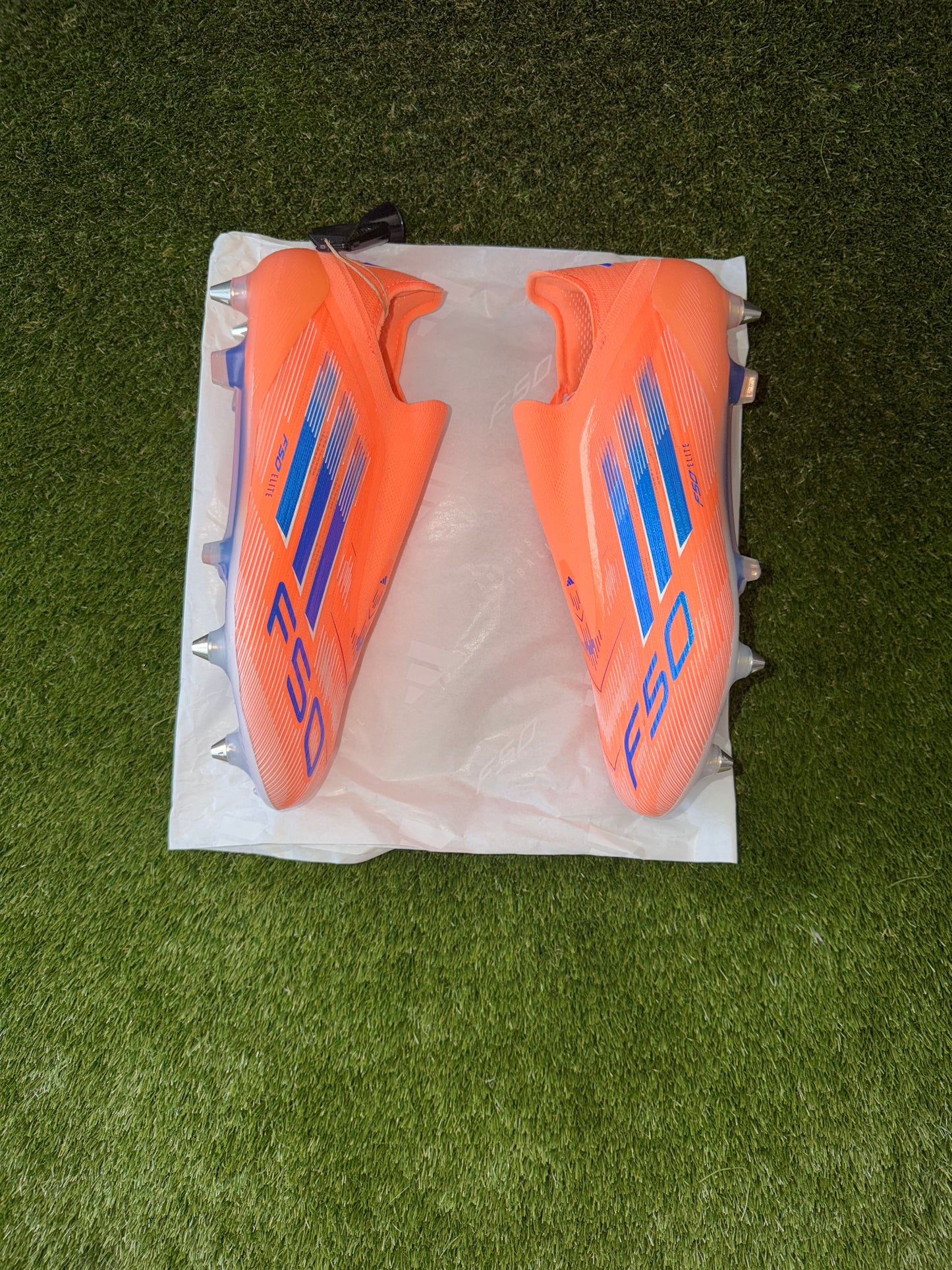 Adidas F50 Elite Laceless Soft Ground Orange Blue
